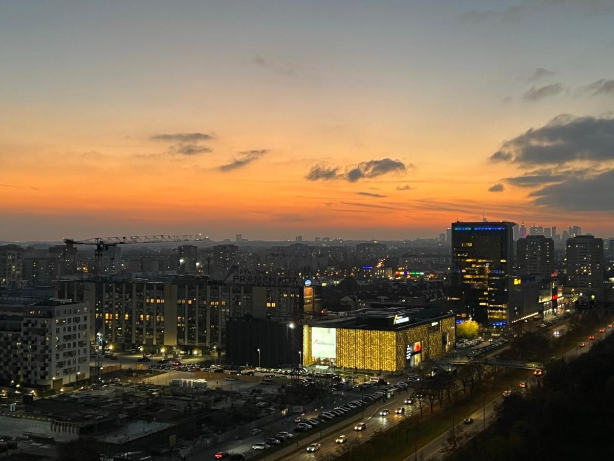 ורשה Apartament Skyscrapper Z Widokiem Na Panorame Warszawy מראה חיצוני תמונה