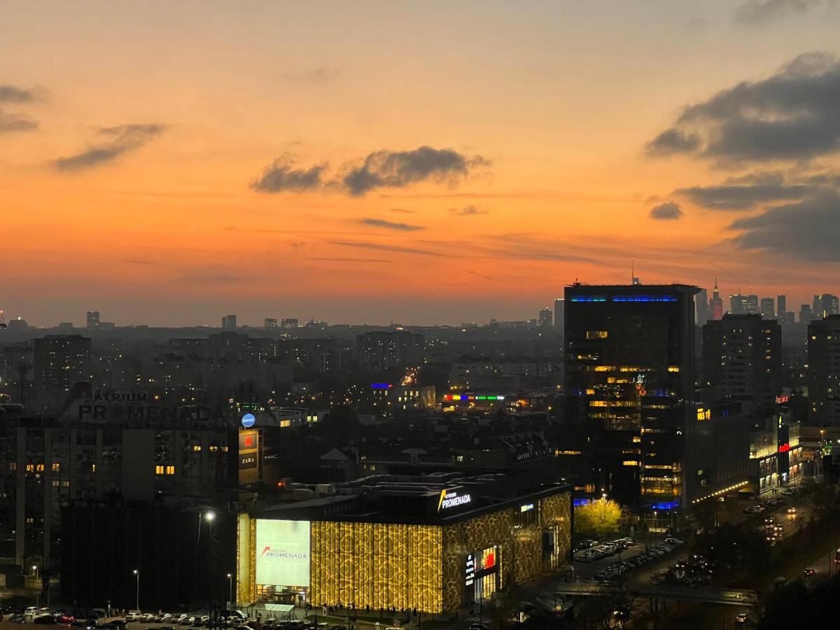 ורשה Apartament Skyscrapper Z Widokiem Na Panorame Warszawy מראה חיצוני תמונה